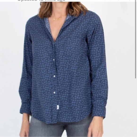 Grayson‎ The Hero Button Down Shirt Blue Floral Rose frank and eileen xs - Picture 1 of 9